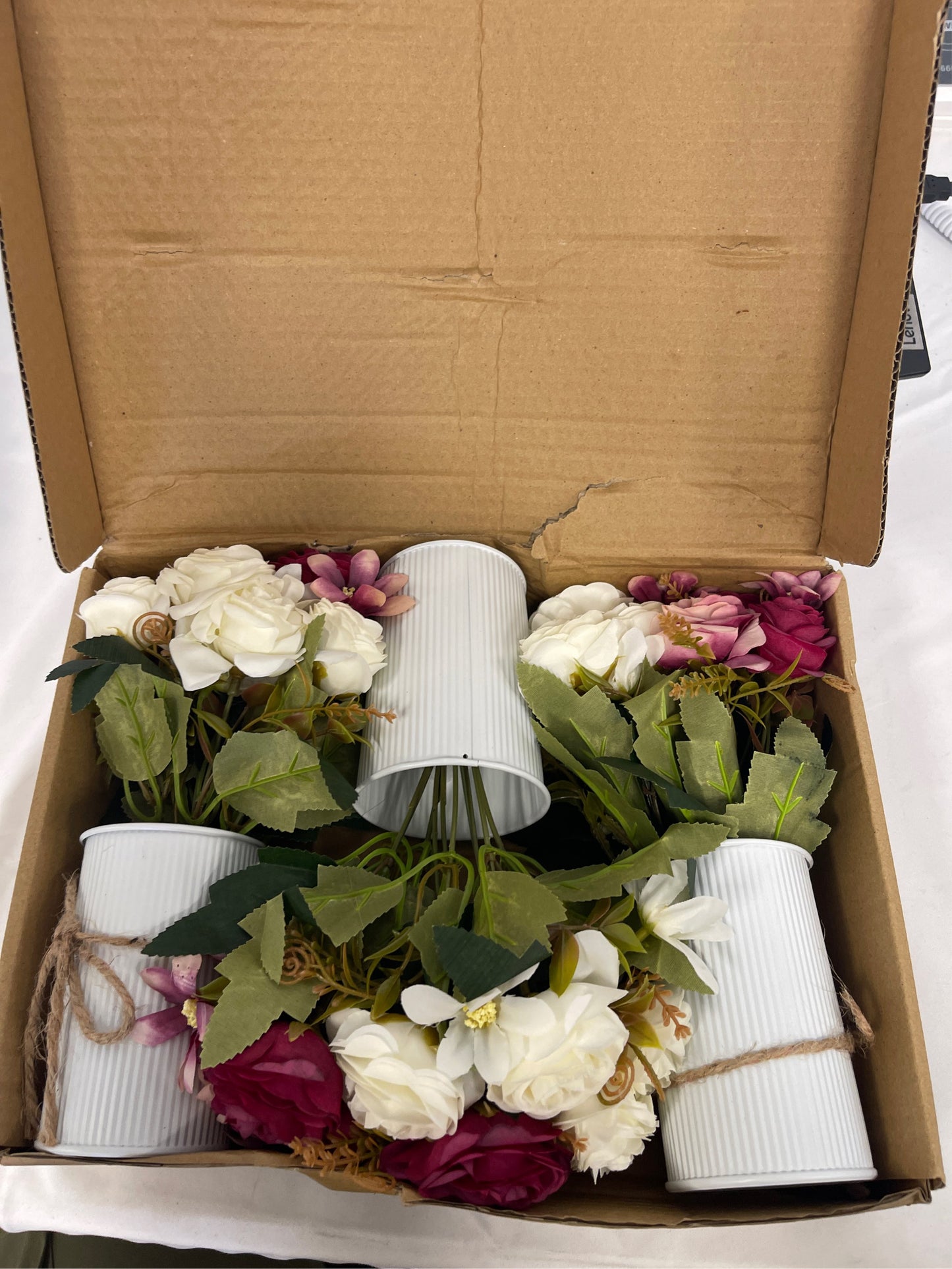 Wedding Centerpiece Set - Small Silk Flowers
