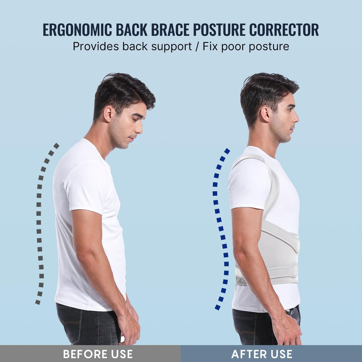 Fit Geno Back Brace Posture Corrector (M)
