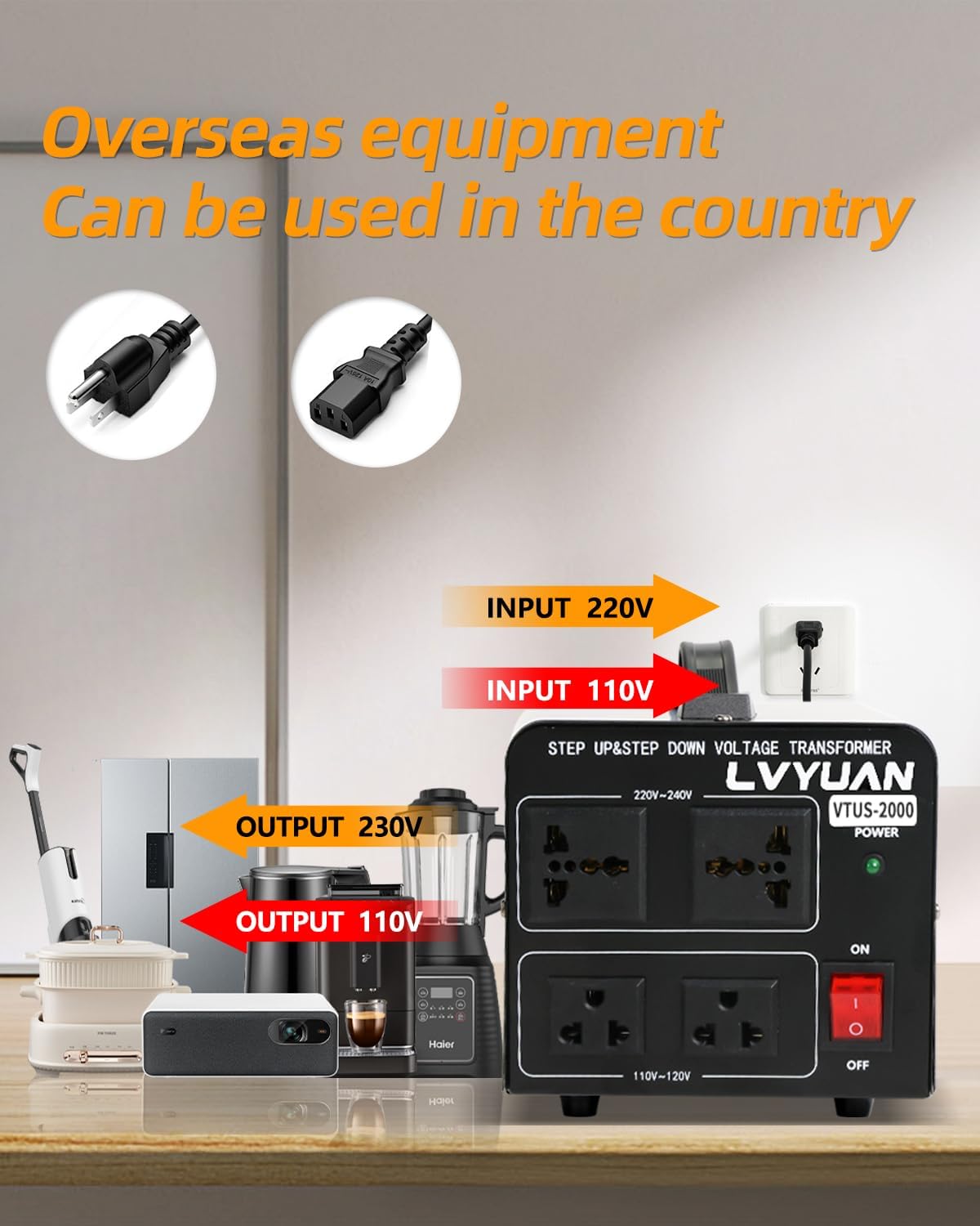 LVYUAN 2000W Step Up/Down Volt Converter