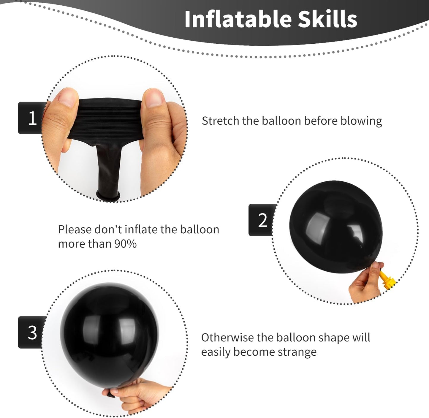 140pcs Black Balloons Different Sizes 18 12 10 5 Inch Party Latex Balloons Kit for Balloon Garland Balloon Arch as Birthday 2024 Graduation Baby Shower Wedding Holiday Anniversary Decorations