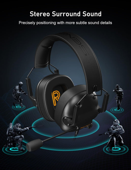 SG500 Gaming Headset with Mic - Black
