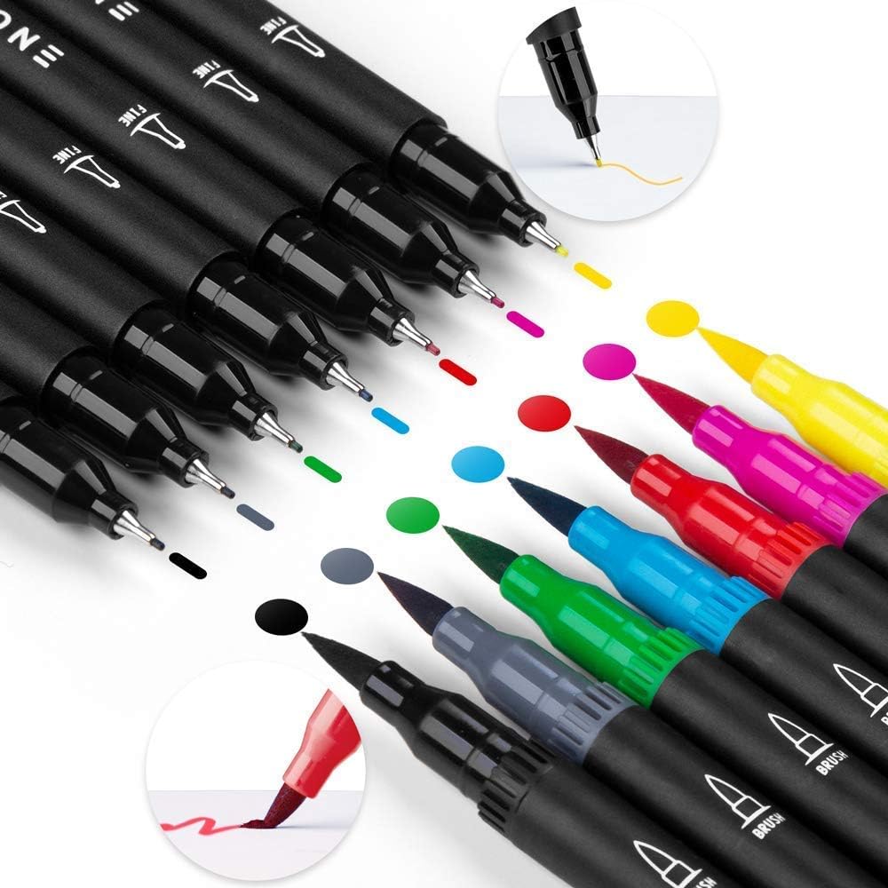 Mogyann 100 Colors Dual Tip Markers Set