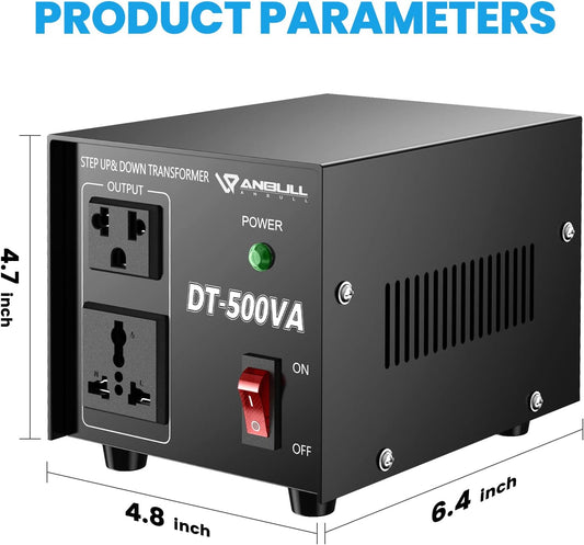 Anbull Voltage Converter 500W Transformer