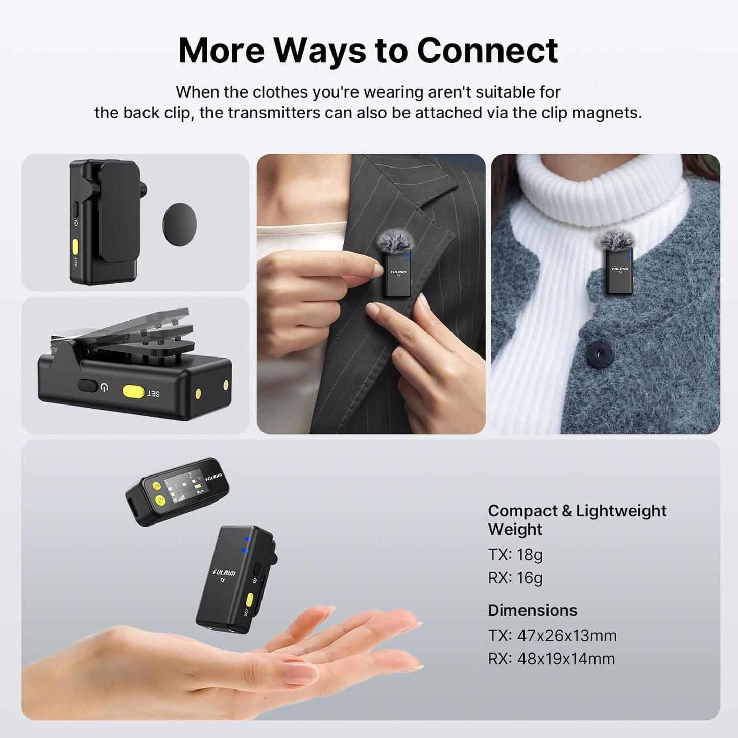 FULAIM X5M Wireless Lavalier Microphone