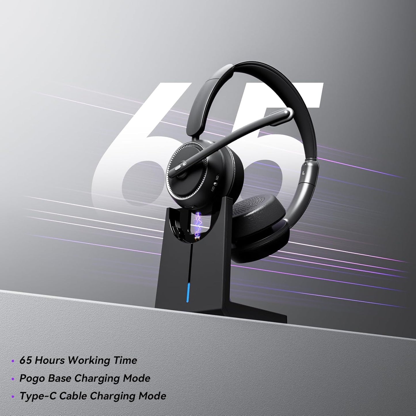 Bluetooth Headset w/ USB Dongle & Base