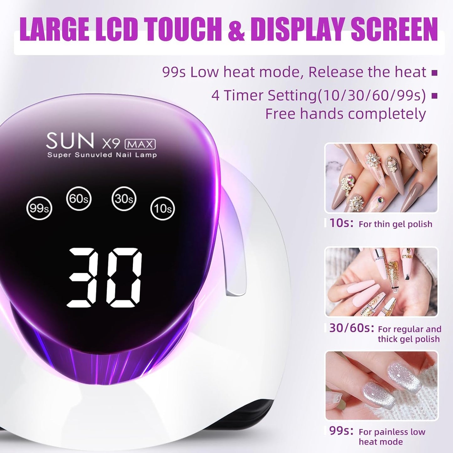 220W LED UV Light Dryer for Nails Gel Polish