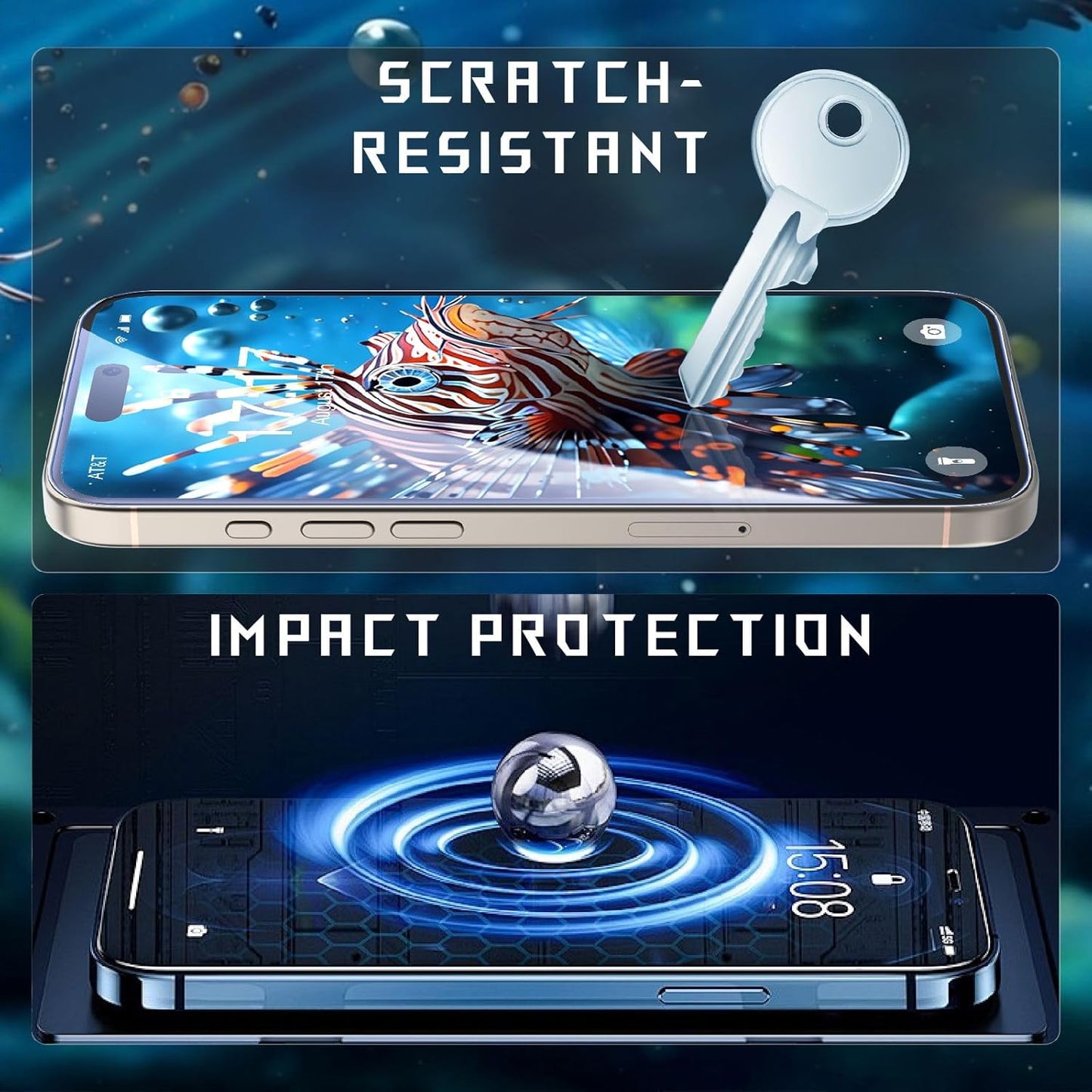 for iPhone 16 Pro Max iPhone 15 iPhone 14 Screen Protector Optional -Soft Hydrogel Film Anti Glare Matte Anti Fingerprint HD Clear Not Glass Self Healing,Dust Free Bubble Free Easy Install