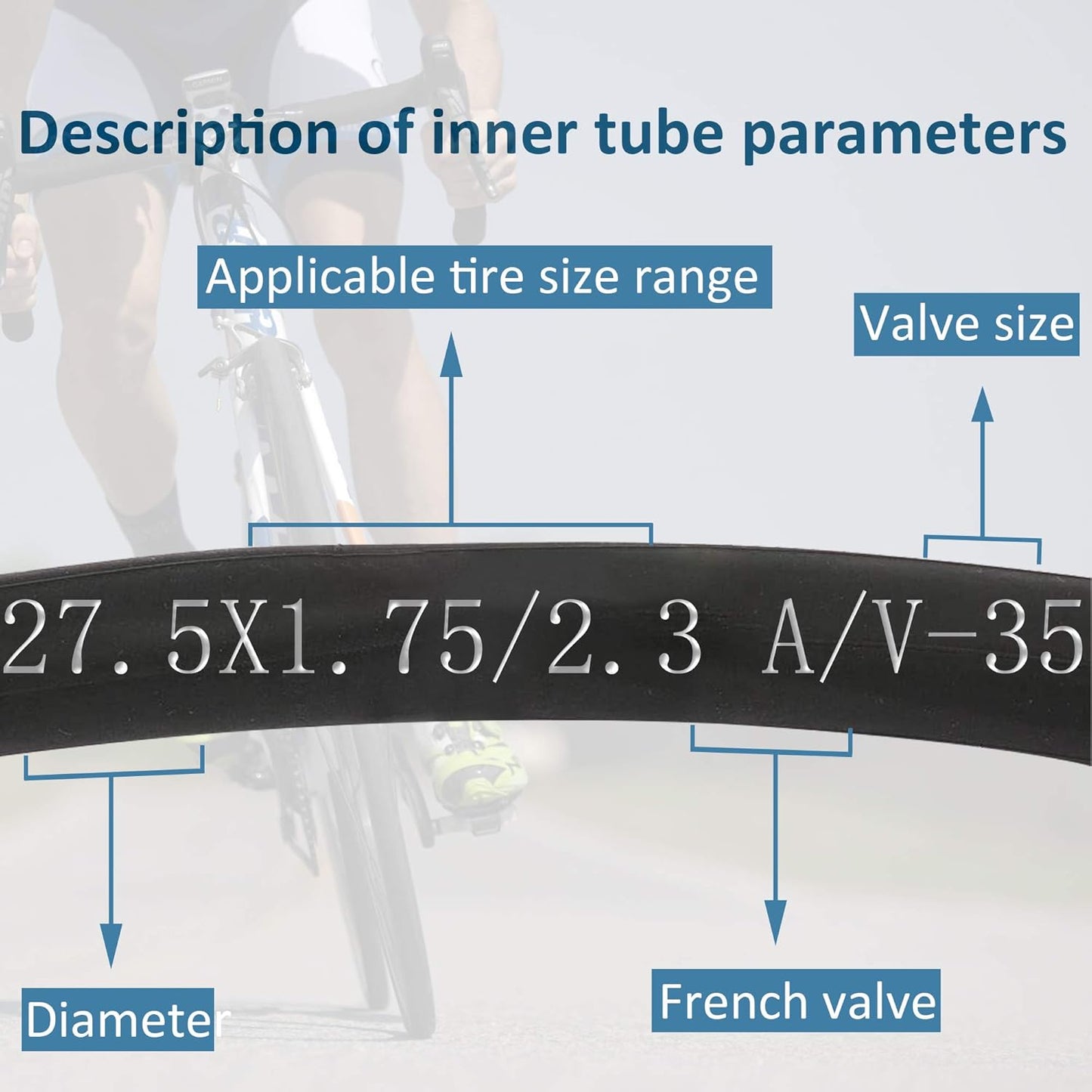 BWSHLF 27.5 MTB Inner Tubes (4 Pack) Schrader