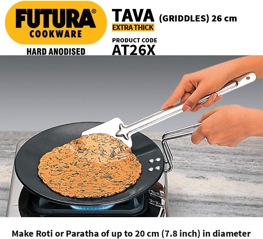 Futura L50 Hard Anodised Griddle, 10", Black