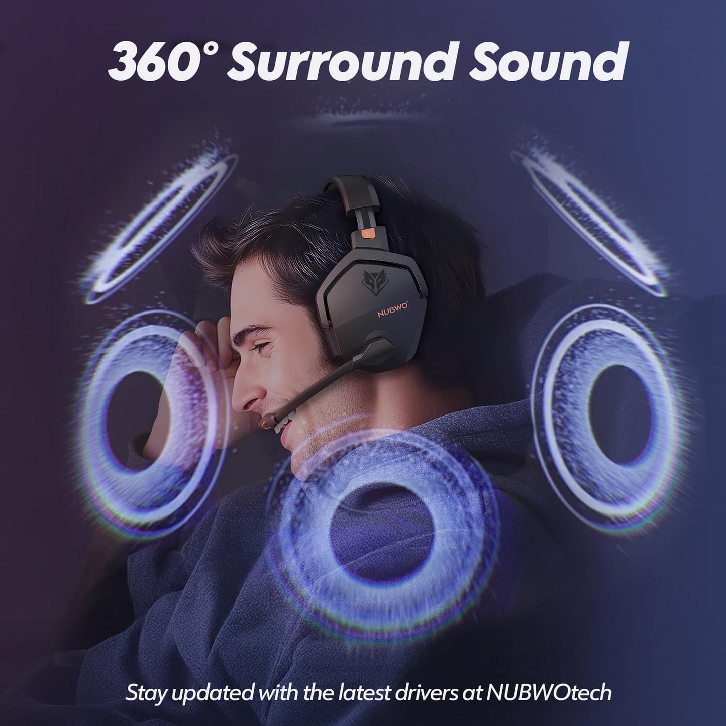 NUBWO G06 Wireless Gaming Headset - Orange