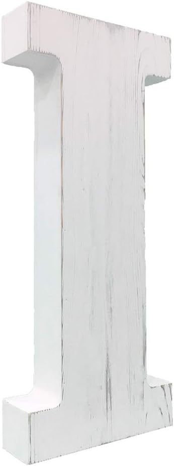 Extra Large Wood Decor Letters (I), Distressed