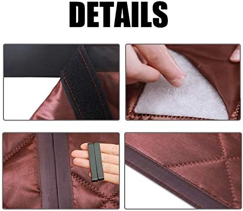 Liveinu Magnetic Thermal Insulated Door Curtain Storm Wind Fleece Insulation Curtian Magnetic Screen Door with Thermal Weatherproof Waterproof Anti Energy Loss Reduce Noise 35"x80" Inch Black