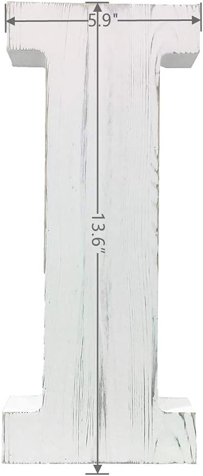Extra Large Wood Decor Letters (I), Distressed