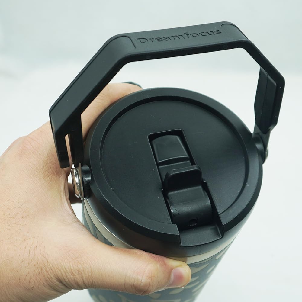 Dreamfocus 40 oz Leak Proof Handle Flip Straw Lid Replacement for Stanley 40 oz Quencher H2.0 and ProTour Tumbler, Not for 30 oz Cups