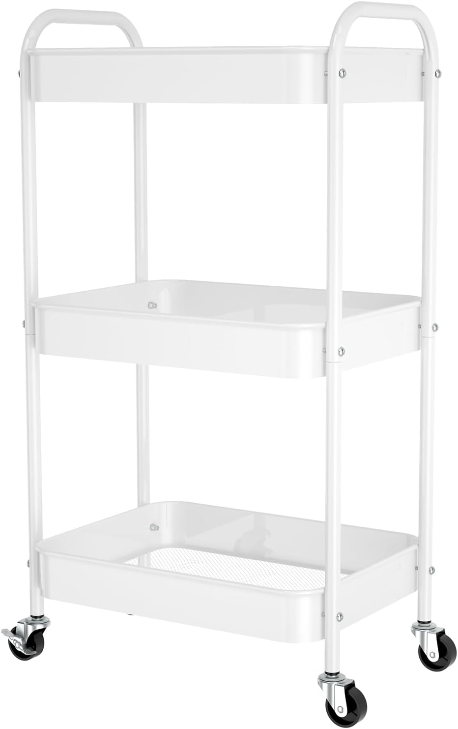PNVXNUS 3 Tier Rolling Metal Storage Cart