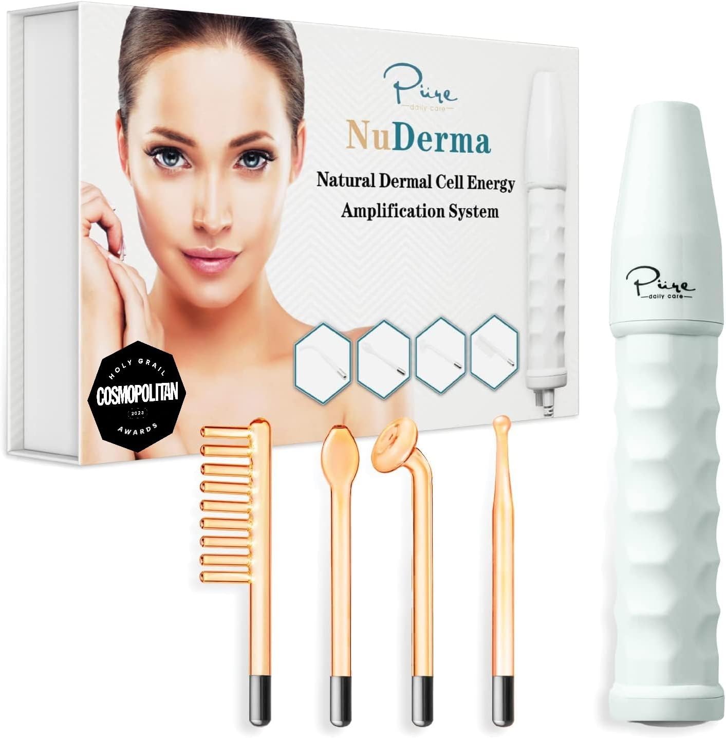 NuDerma Handheld Skin Therapy Wand w/Neon