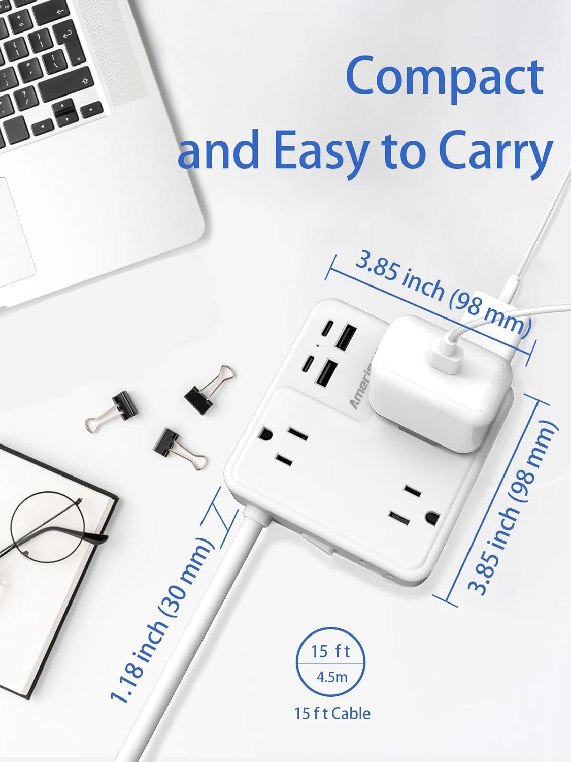 Power Strip Surge Protector, Amerisense
