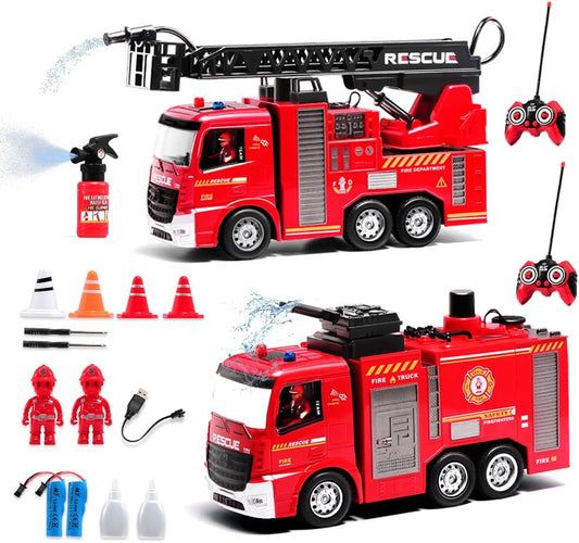 Remote Control Fire Truck Toy Set for Boys