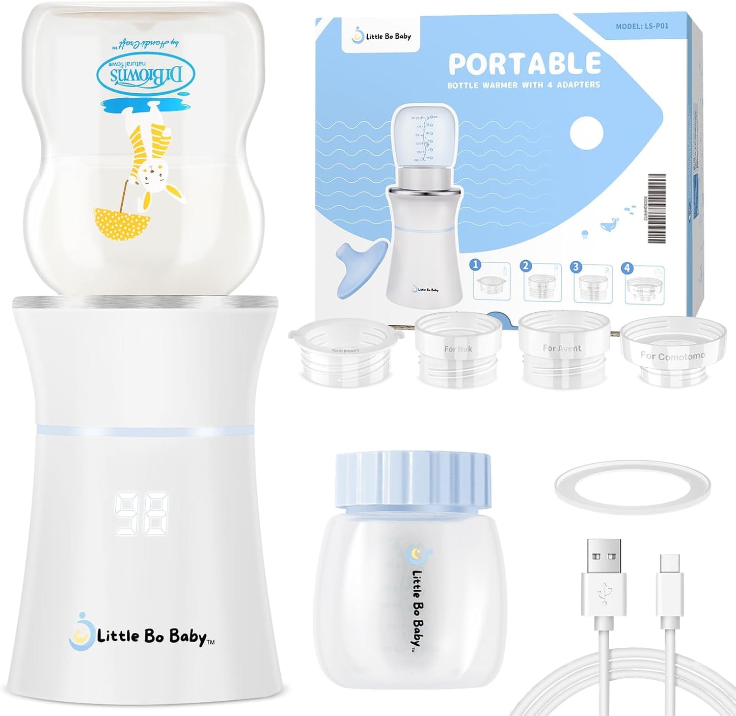 Portable Bottle Warmer Set, Little Bo Baby