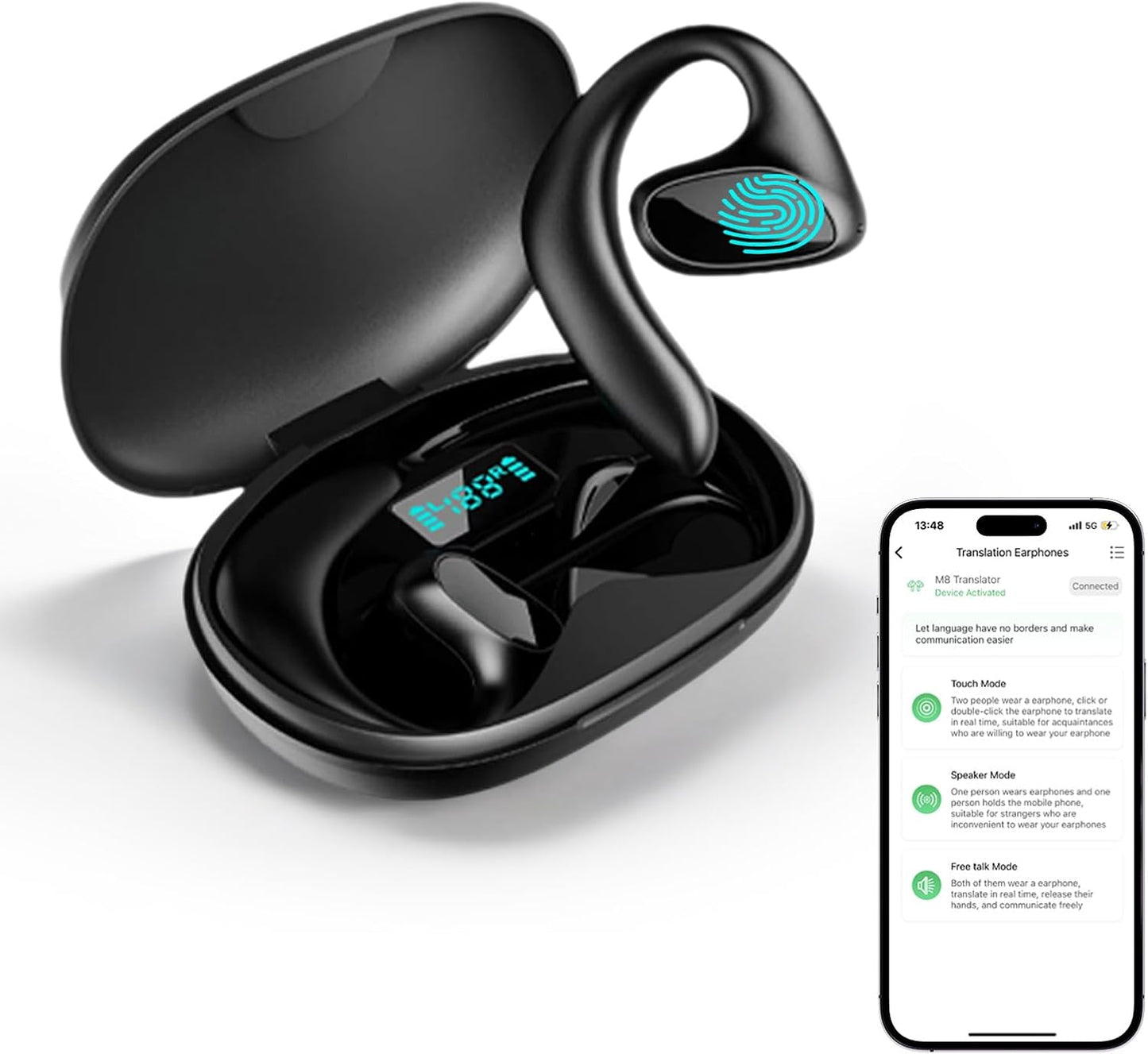 M8 Language Translator Earbuds, 144 Languages