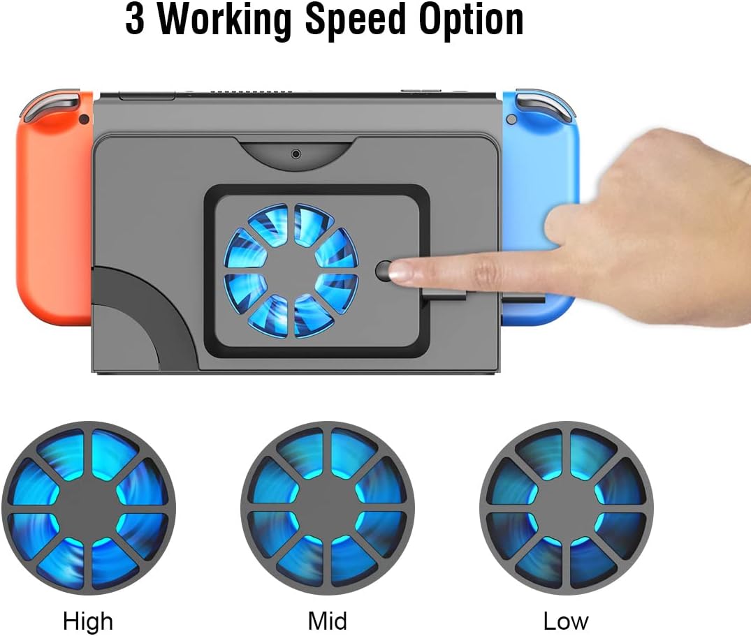 ElecGear External Cooling Fan for OLED Switch