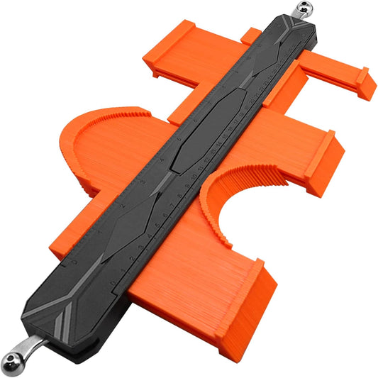 12" Widen Contour Gauge Profile Tool with 2 Locks,Extend Aluminum Core Orange Copy Irregular Shape Duplicator,Must Have Tool for DIY Handyman Precisely Copy Irregular Shape,Gifts for Men&Dad