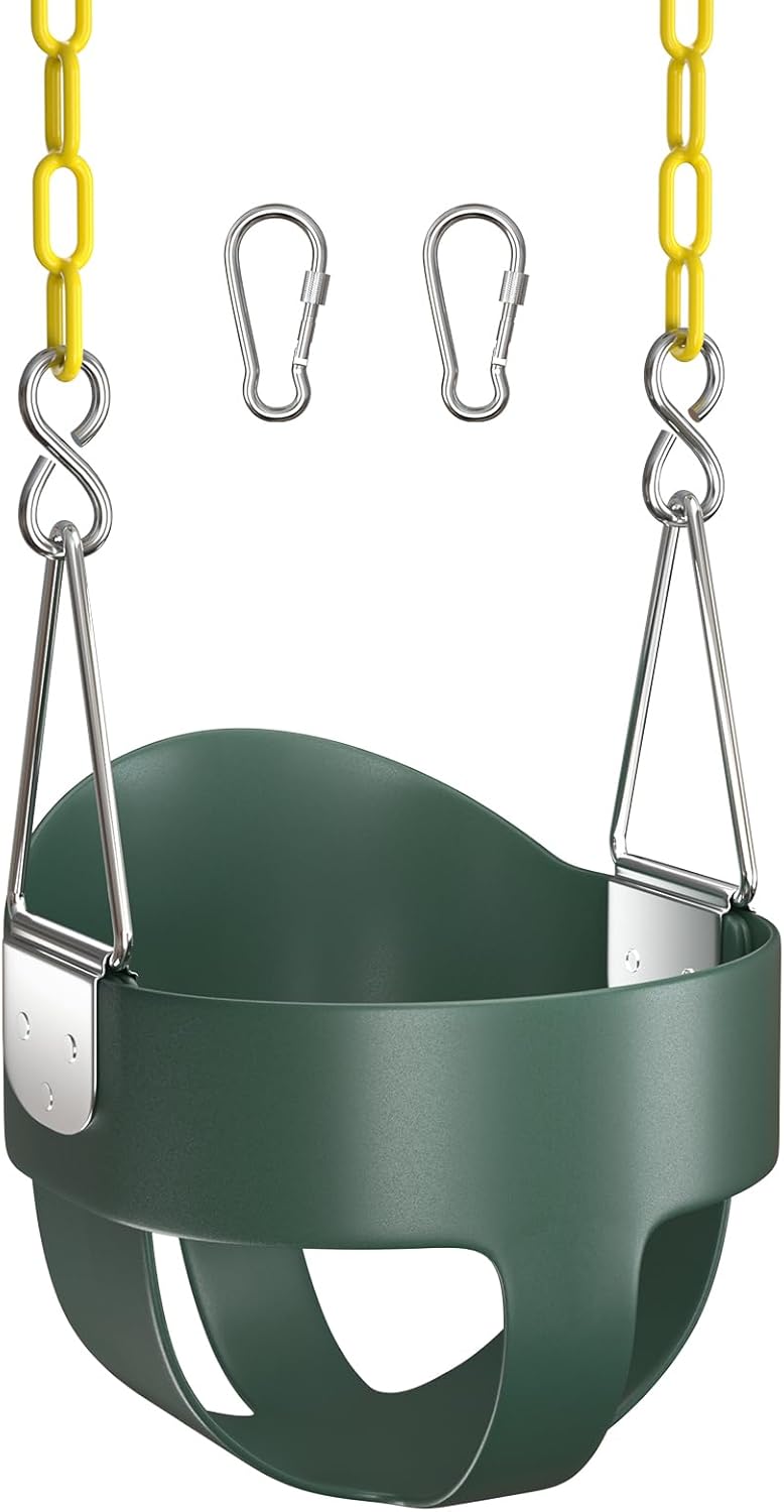 AGPTEK Full Bucket Swing Seat with Chains