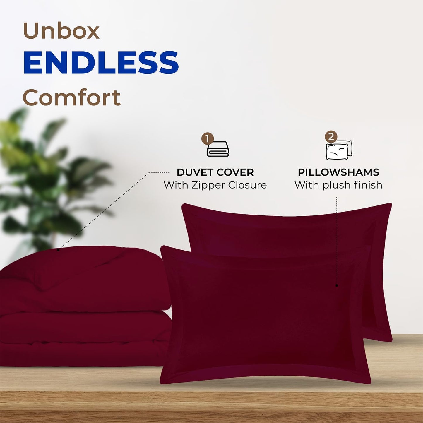 Duvet Cover Set Oversized King Size 1000TC