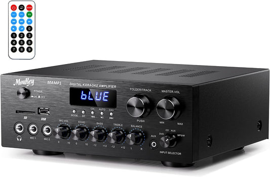 Stereo Power Amplifier 220W Bluetooth 5.0