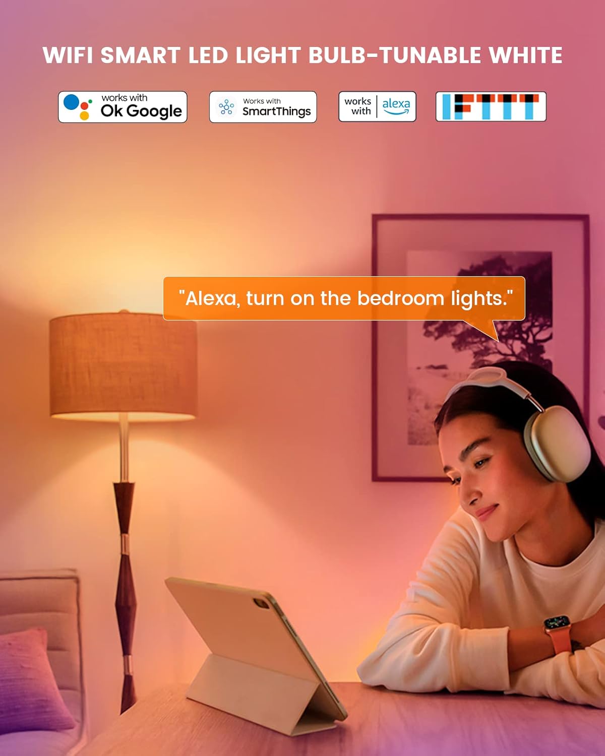 YEELIGHT Flood Light Bulbs, LED Light Bulb, WiFi Light Bulbs, Smart Bulbs That Work with Alexa & Google Home, Razer Chroma, BR30 E26 Smart Light Bulbs No hub Required Warm White 2700K 850LM 2Pack