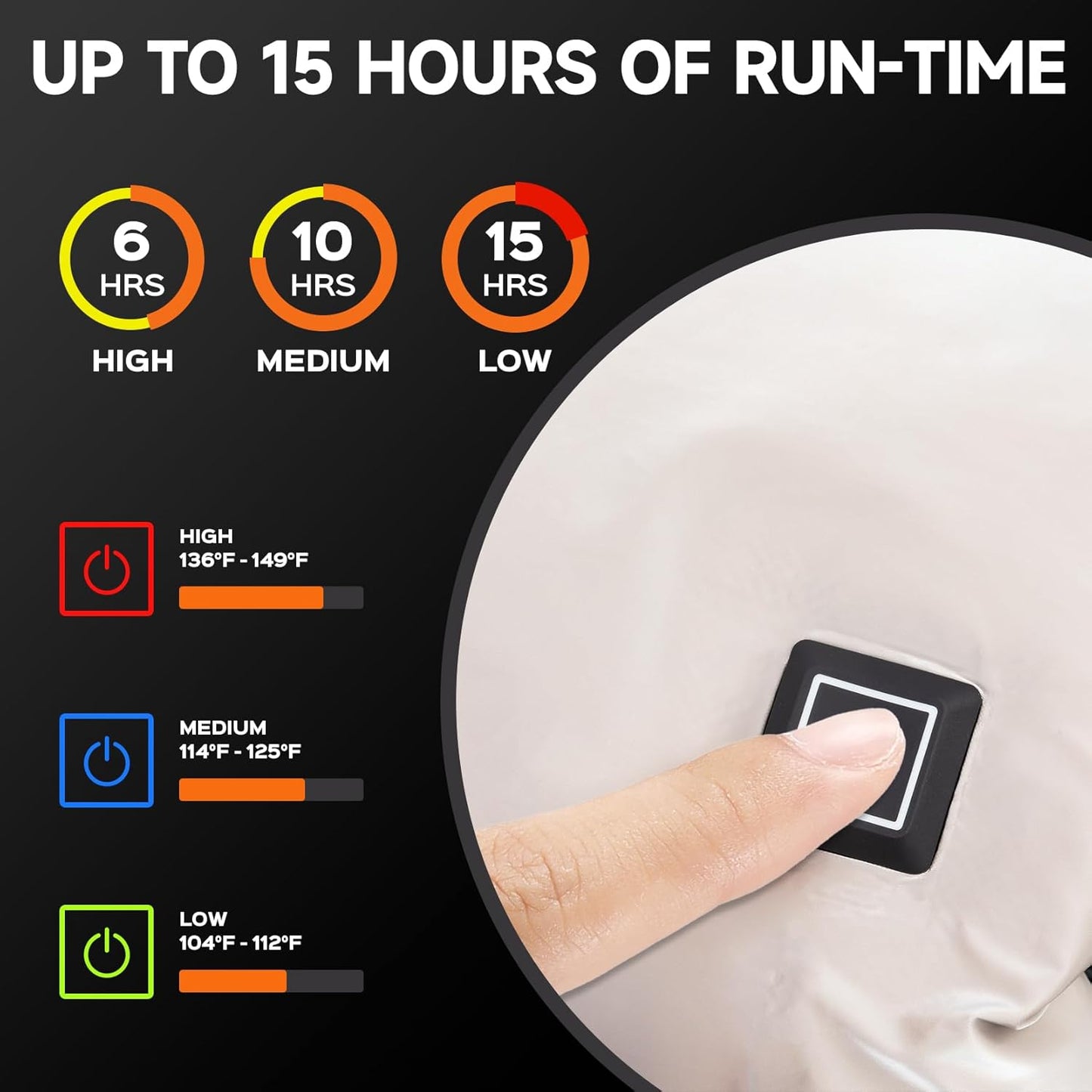 WOEHOL Heated Hand Warmer Pouch w/10000mAh