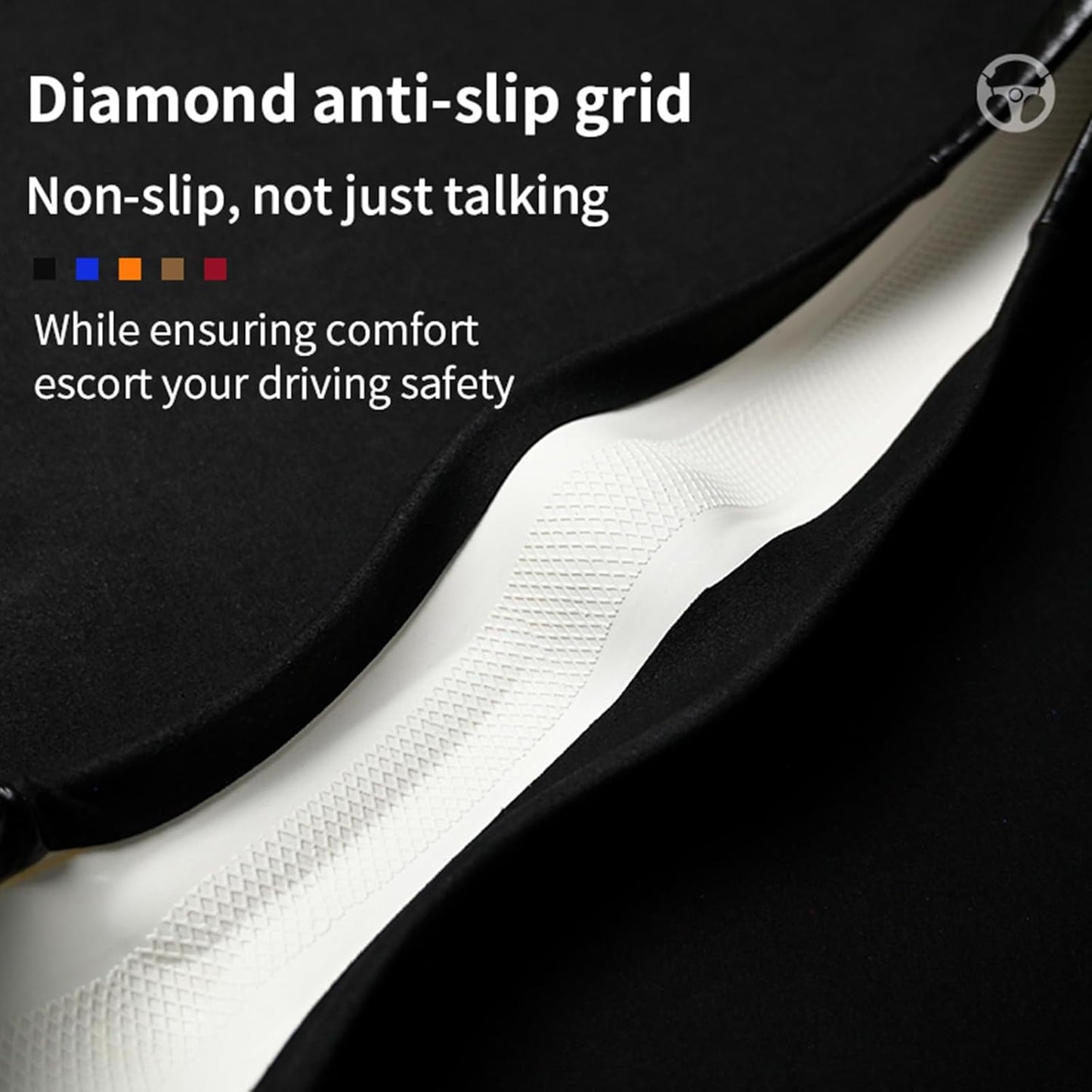 Custom-Fit for Mazda Steering Wheel Cover, Fusion Carbon Fiber Premium Leather Car Steering Wheel Cover with Logo, Non-Slip, Breathable, for Mazda Accessories (MZD-New)