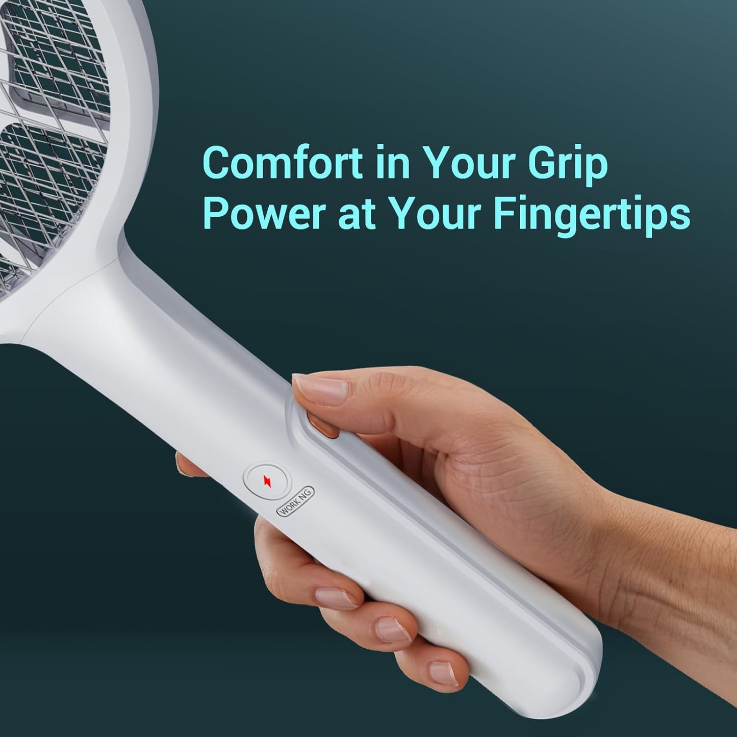 YsChois®, Electric Fly Swatter Racket - Bug Zapper Racket with Powerful Grid - Easy to Use, Lightweight - Indoor & Outdoor Use - Empirical Use Tips (Included) - AA Battery Required (Not Included)