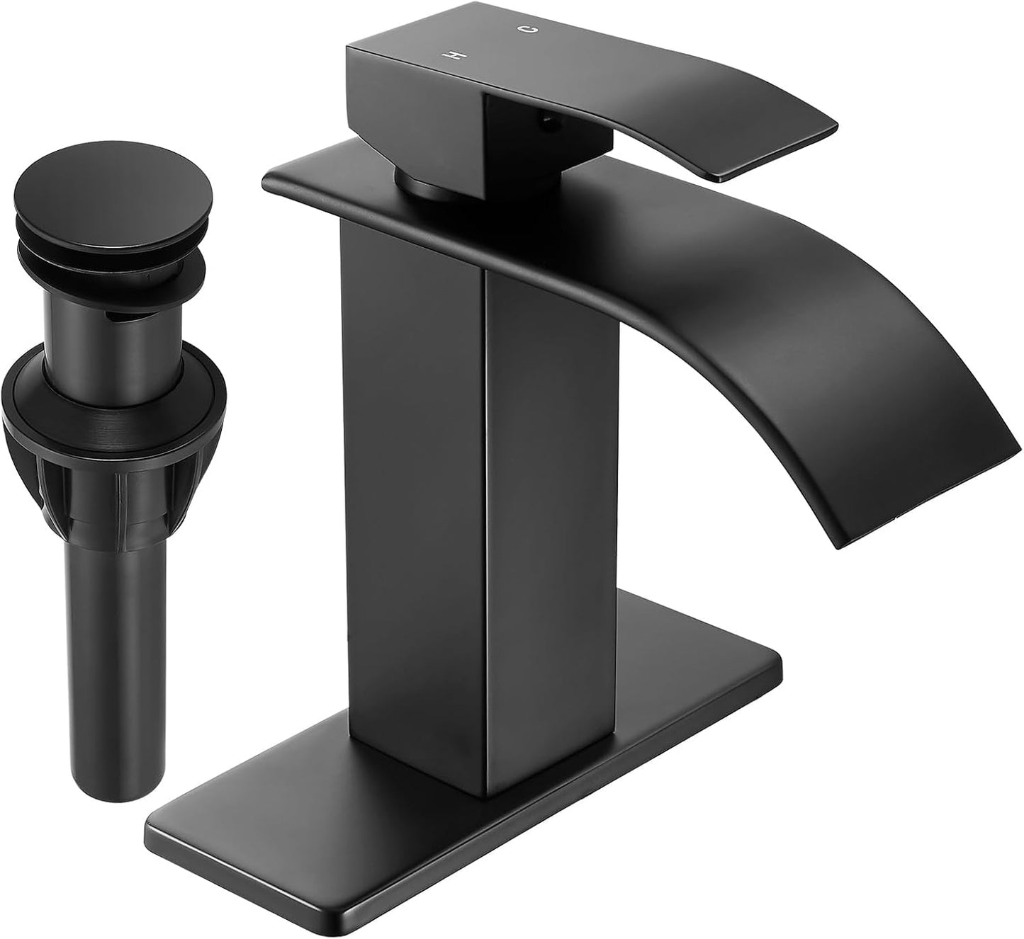 Fransiton Black Bathroom Faucet, 1 or 3 Hole
