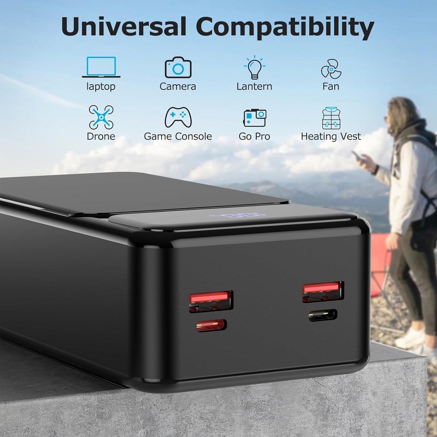 50000mAh Power Bank 22.5W Fast Charger USB-C