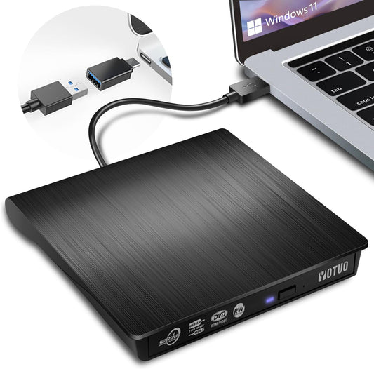 YOTUO External DVD Drive, Portable USB 3.0 CD