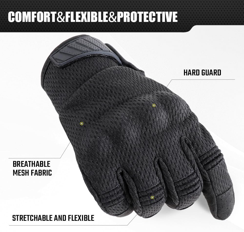 AXBXCX Tactical Gloves for Men - Breathable, Flexible, Durable, Touchscreen Capable & Perfect for Summer Outdoor Activities! GREEN