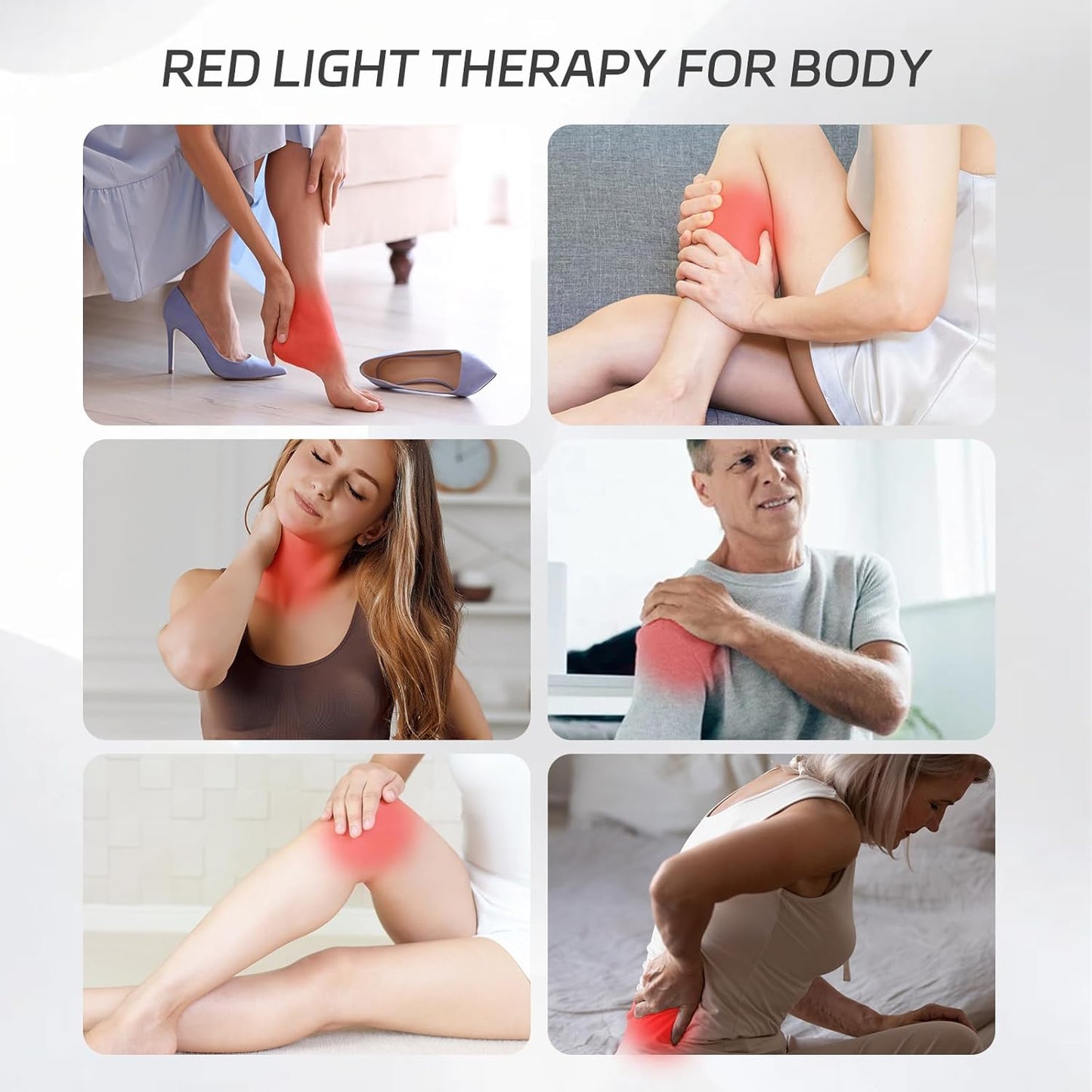 Red Light Therapy W/ Tripod, 180LEDs, 3-in-1