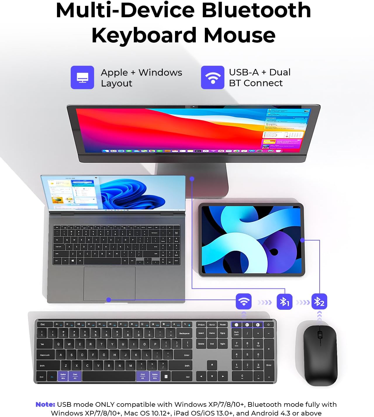 seenda Wireless Keyboard & Mouse Combo SKM64-3