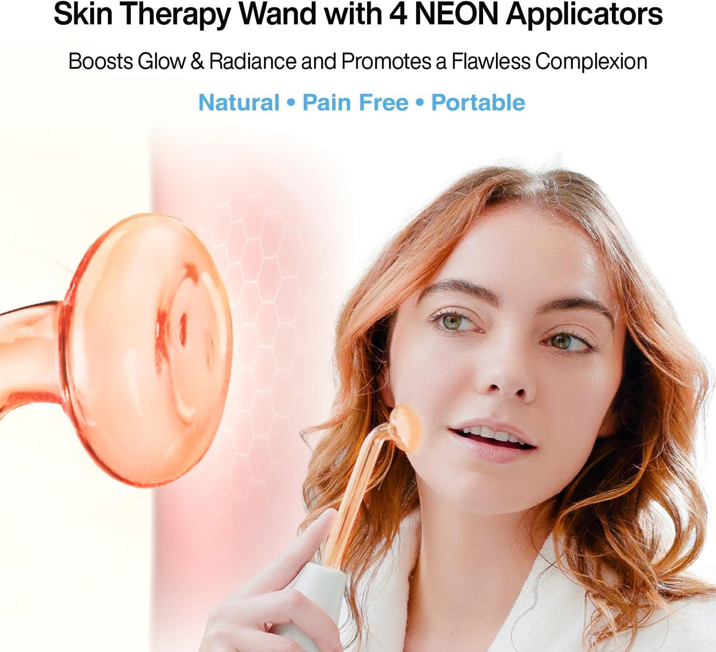 NuDerma Handheld Skin Therapy Wand w/Neon