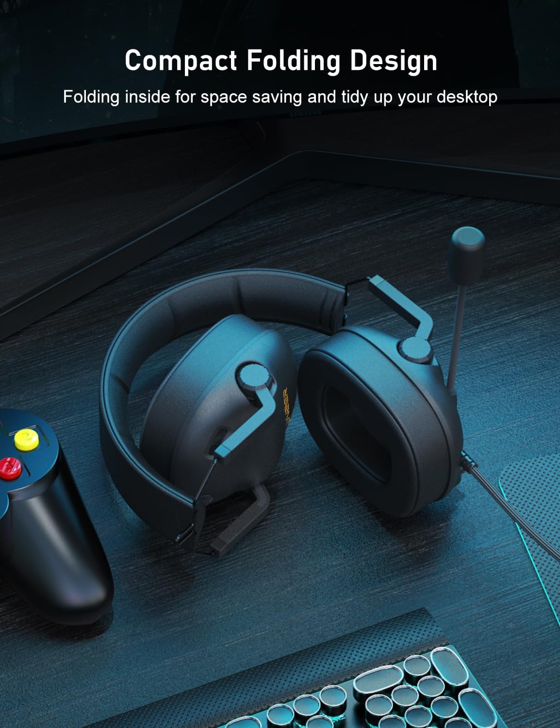 SG500 Gaming Headset with Mic - Black
