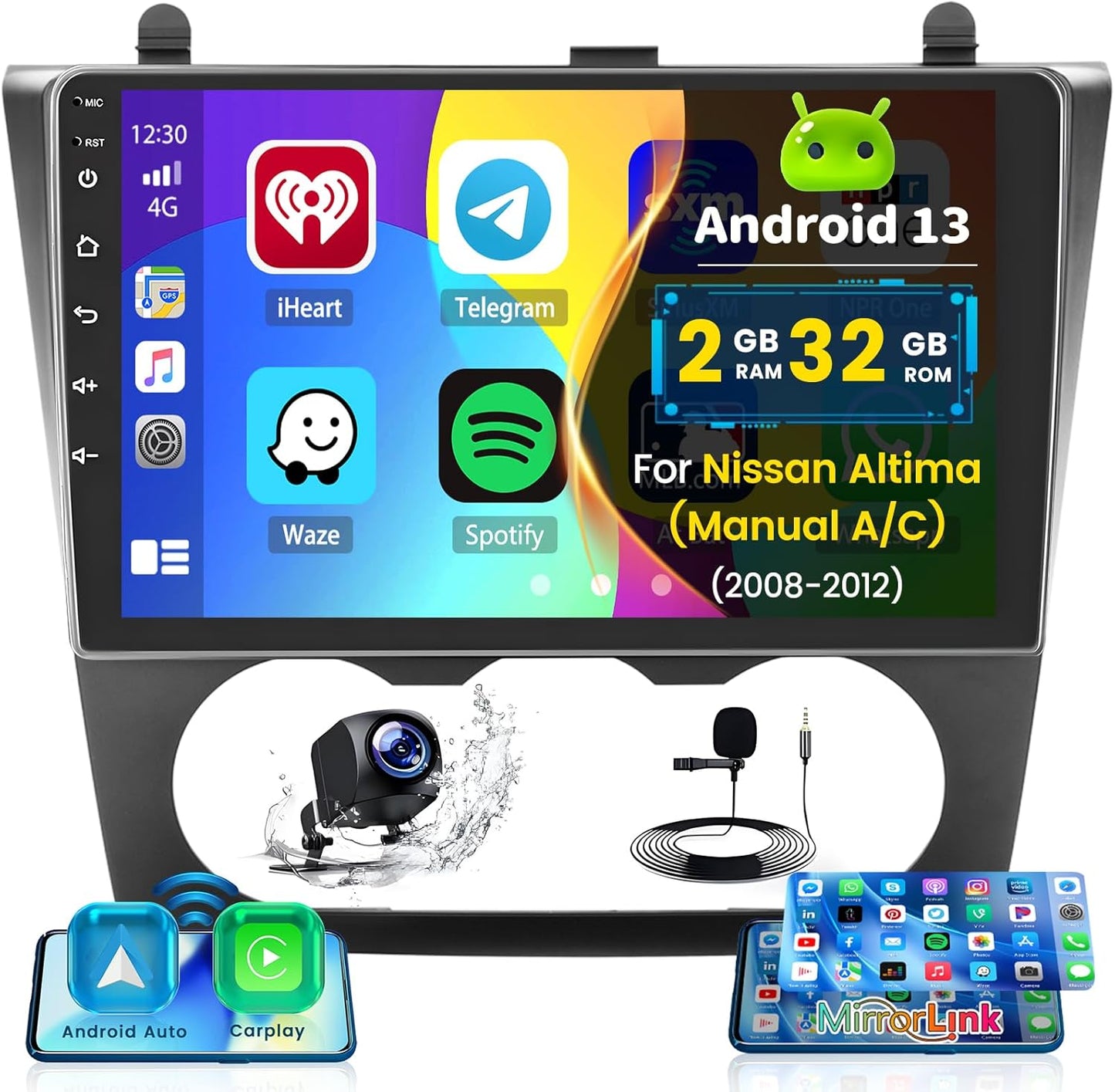 [2G+32G] Android 13 Car Stereo Nissan Altima