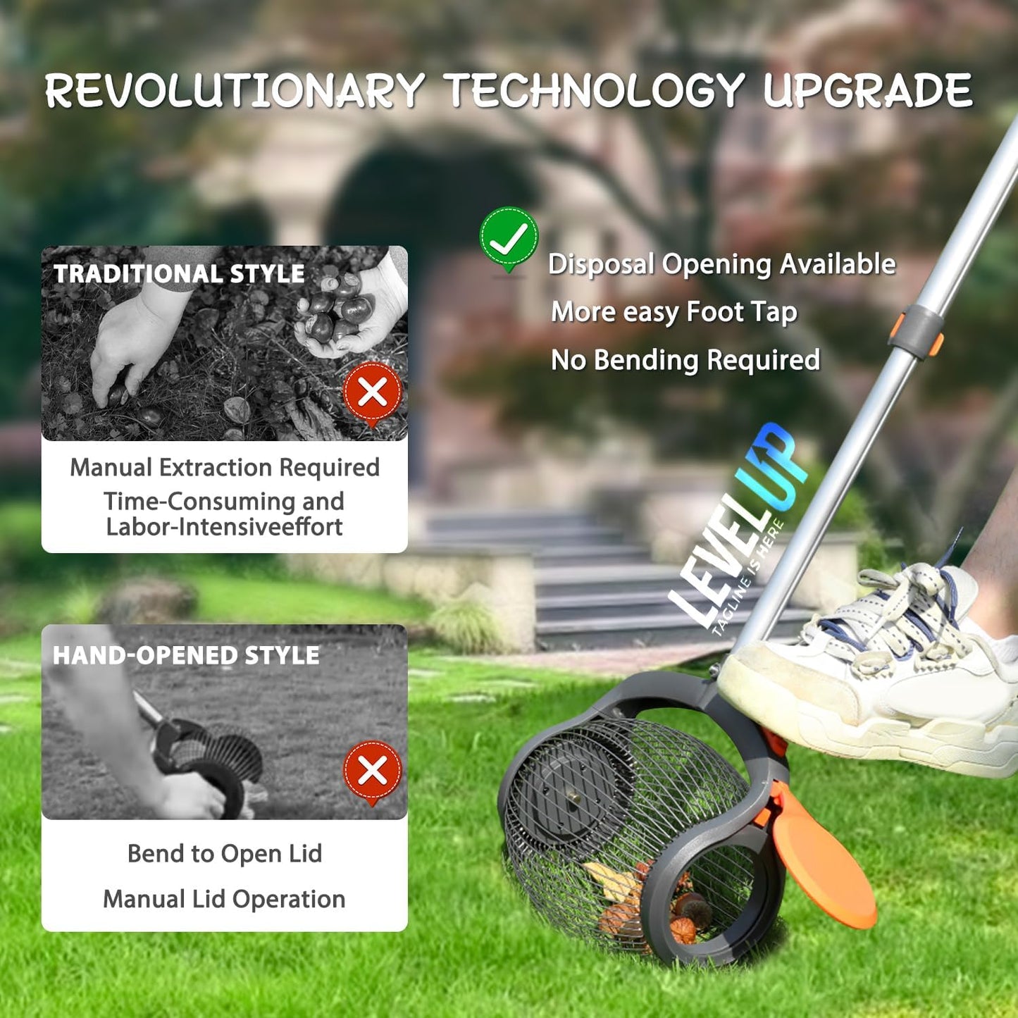 Walnut Picker Upper, 3/4" - 1.5" Range