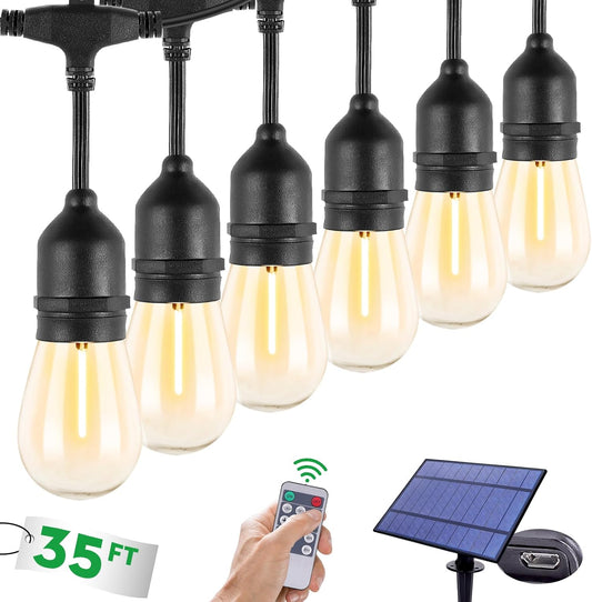 TDLOL 35FT Solar Powered Outdoor Patio Lights