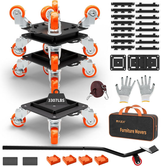 Furniture Dolly 5 Wheels, 3307 Lbs Capacity