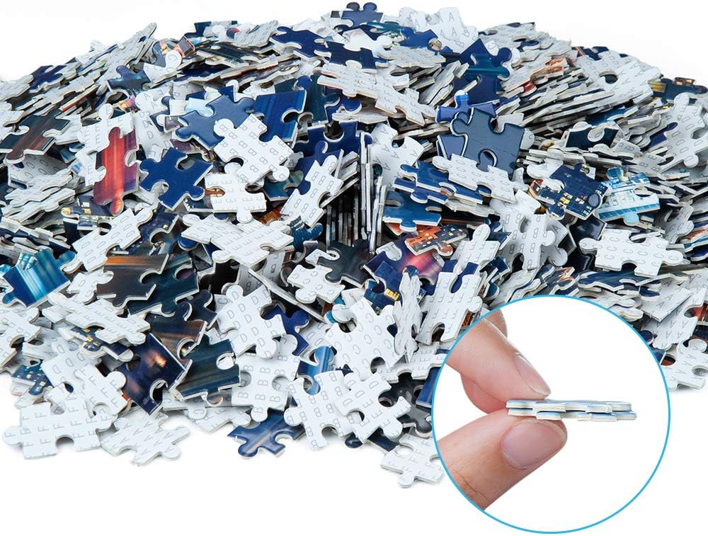 Jigsaw Puzzle, New York City Skyline Jigsaw Puzzles 1000 Pieces for Adult, DIY Puzzles Educational Brain Challenge Games for Adults, Jigsaw Puzzle with Poster（50×70cm / 27.55" x 19.68"）