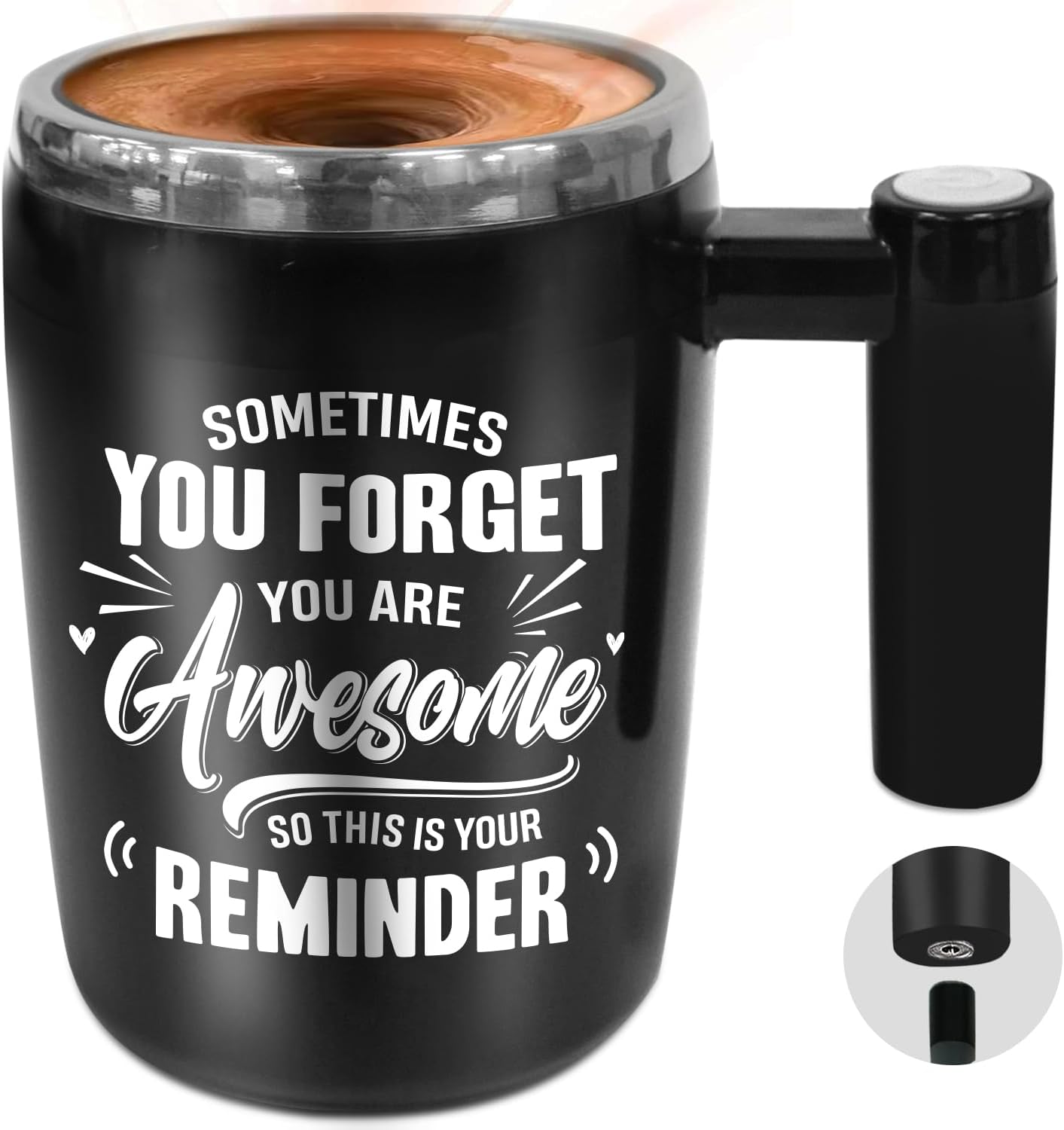 NewEleven Gifts For Him, Her - Gift For Men, Dad, Husband, Friend - Thank You, Appreciation, Graduation Present For Men, Boss, Coworker, Teacher - 14 Oz Self Stirring Mug