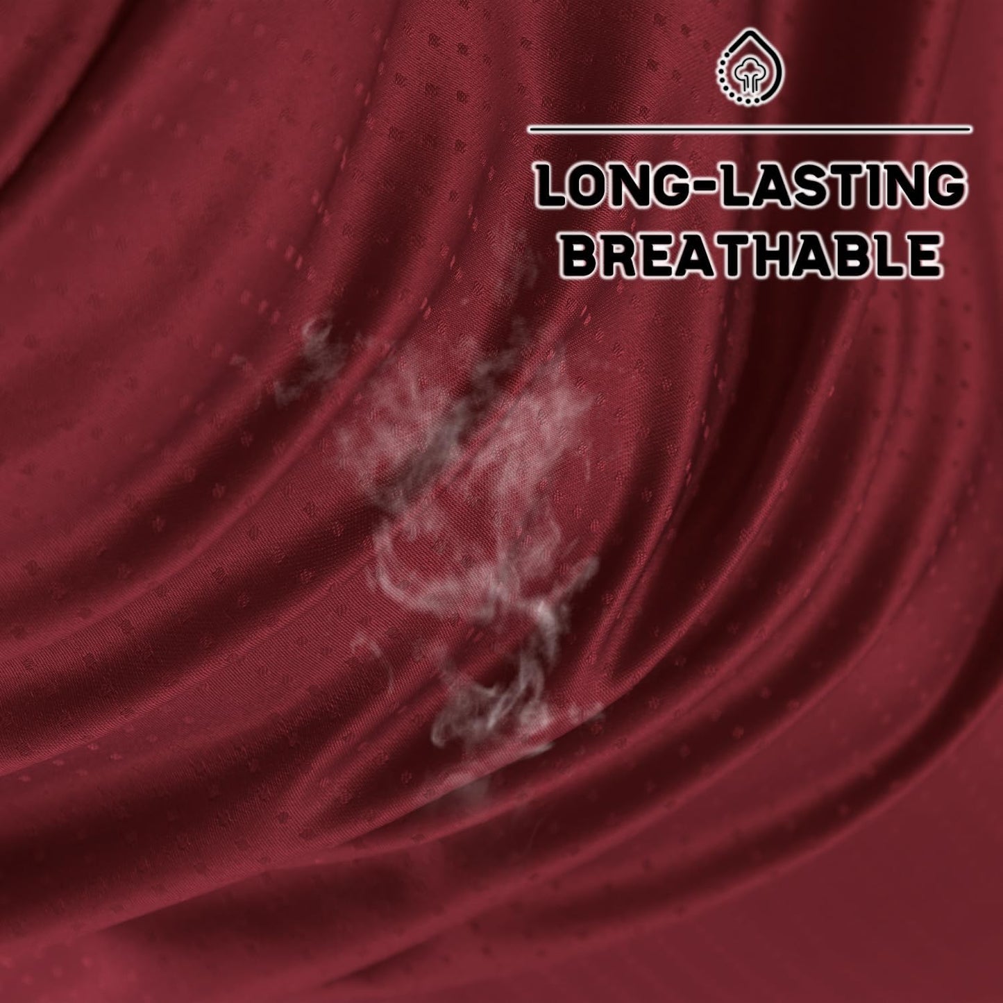 King Sheet Set Deep Pocket, King Bed Sheets Soft Cooling, Microfiber Sheet Sets King Size, Hotel Luxury Breathable Soft Sheets, Burgundy