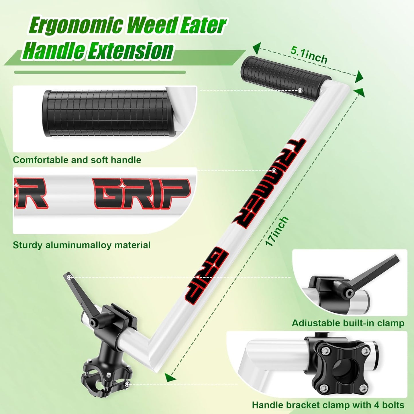 Upgraded Ergonomic Trimmer Grip and Harness