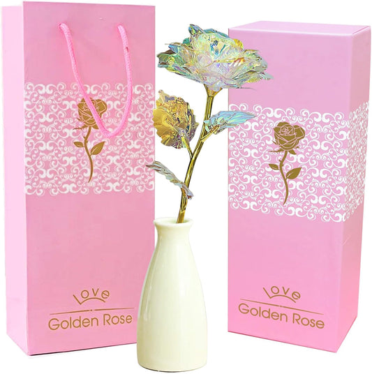 for Mom, Mother's Day Valentines Christmas Birthday Gifts for Mom Grandma Women Artificial Rose